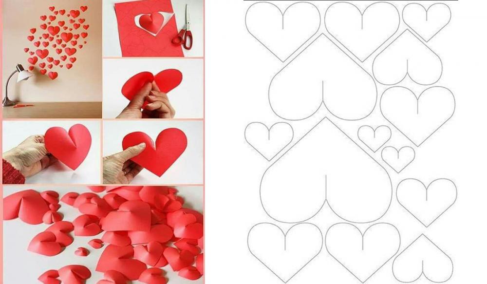 3D-сердца из бумаги