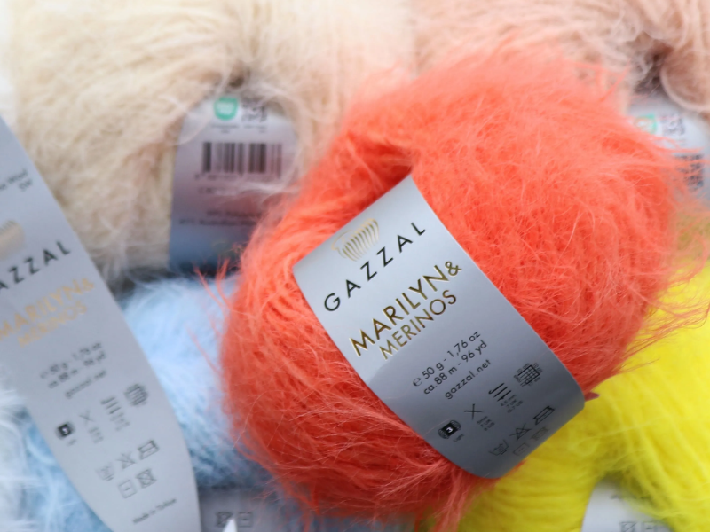 Нові кольори Gazzal Marilyn & Merinos: пухнаста пряжа з мериносом для вʼязаних речей