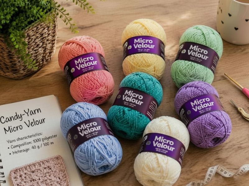 Candy‑Yarn Micro Velour — бархатистая пряжа для игрушек и деталей