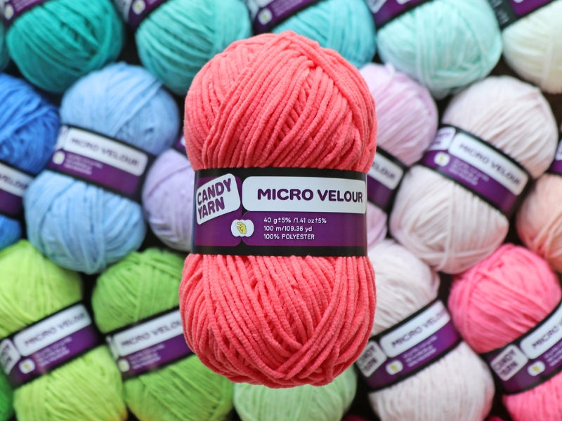 Candy‑Yarn Micro Velour — бархатистая пряжа для игрушек и деталей