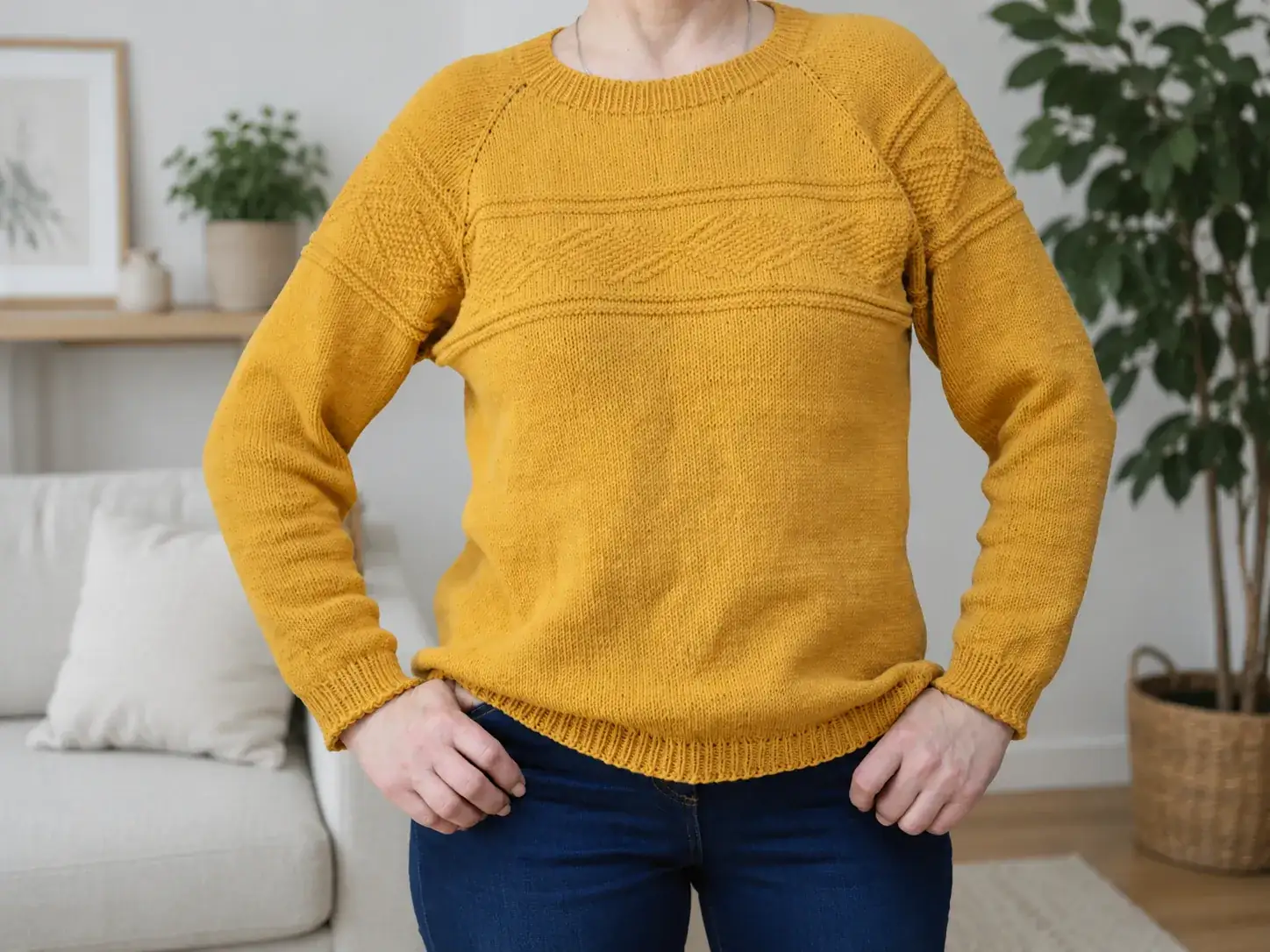 Джемпер «Шафран» із Alize Cotton Gold