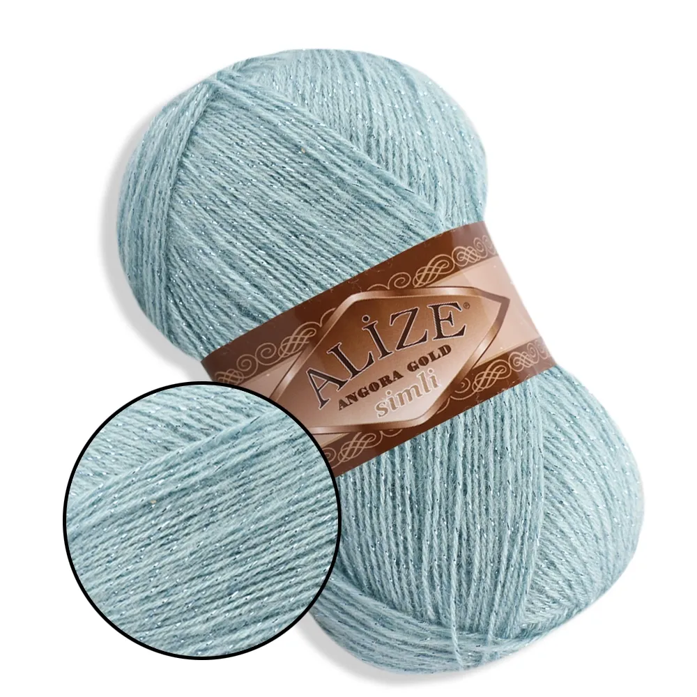 Alize Angora Gold Simli, М'ята №114 – купити | Candy Yarn
