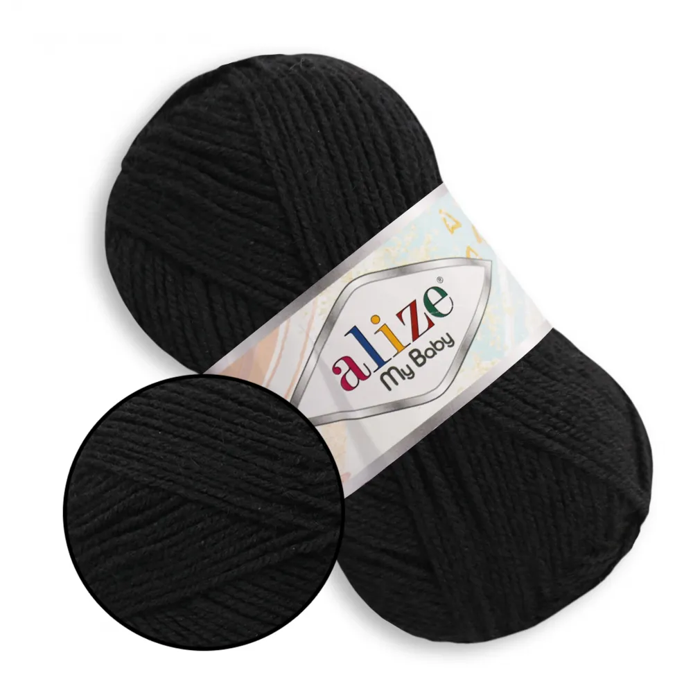 Alize My Baby, Чорний №60 – купити | Candy Yarn