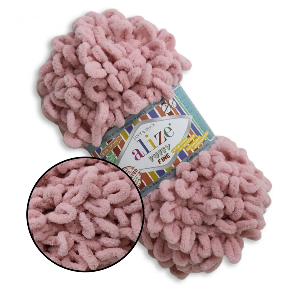 Alize Puffy Fine NEW, Пудра №161 – купить | Candy Yarn