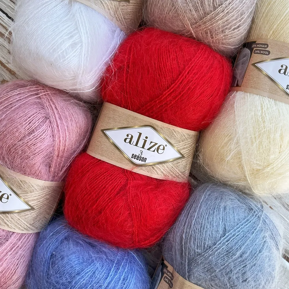 Alize 3 Season, Белый №55 – купить | Candy Yarn