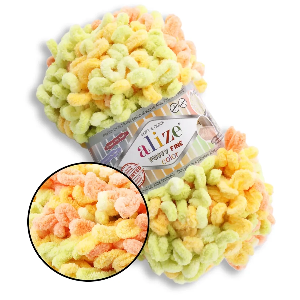 Alize Puffy Fine Color, №6313 – купить | Candy Yarn