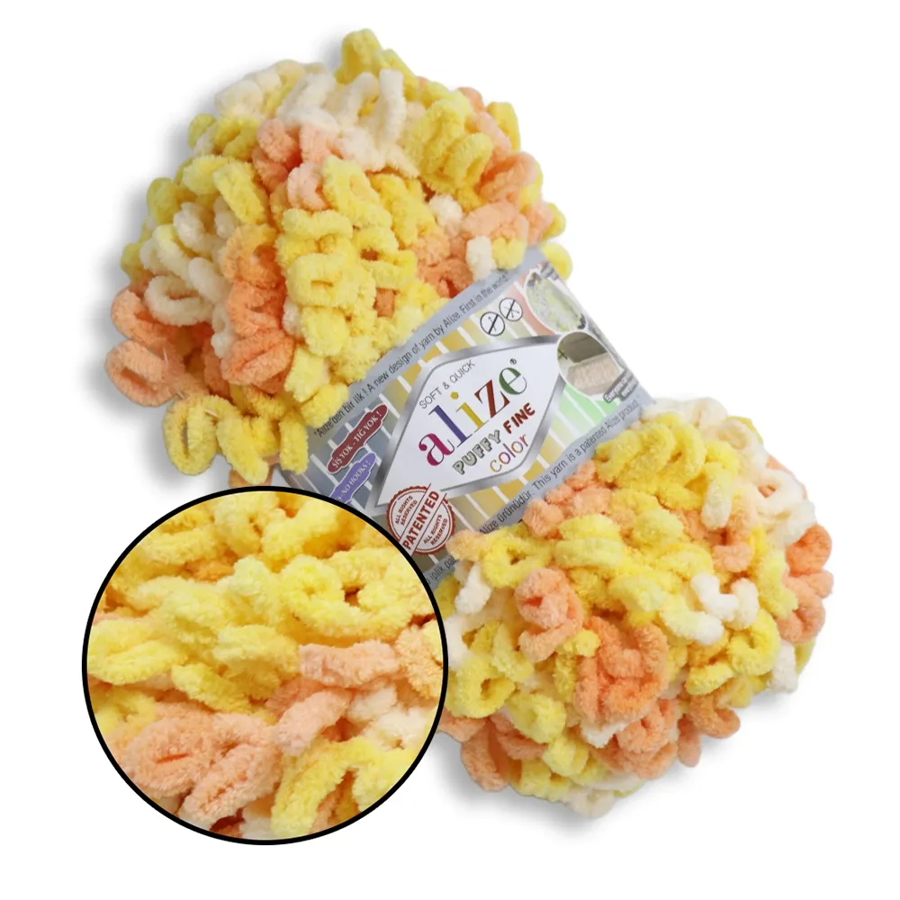 Alize Puffy Fine Color, №6467 – купить | Candy Yarn