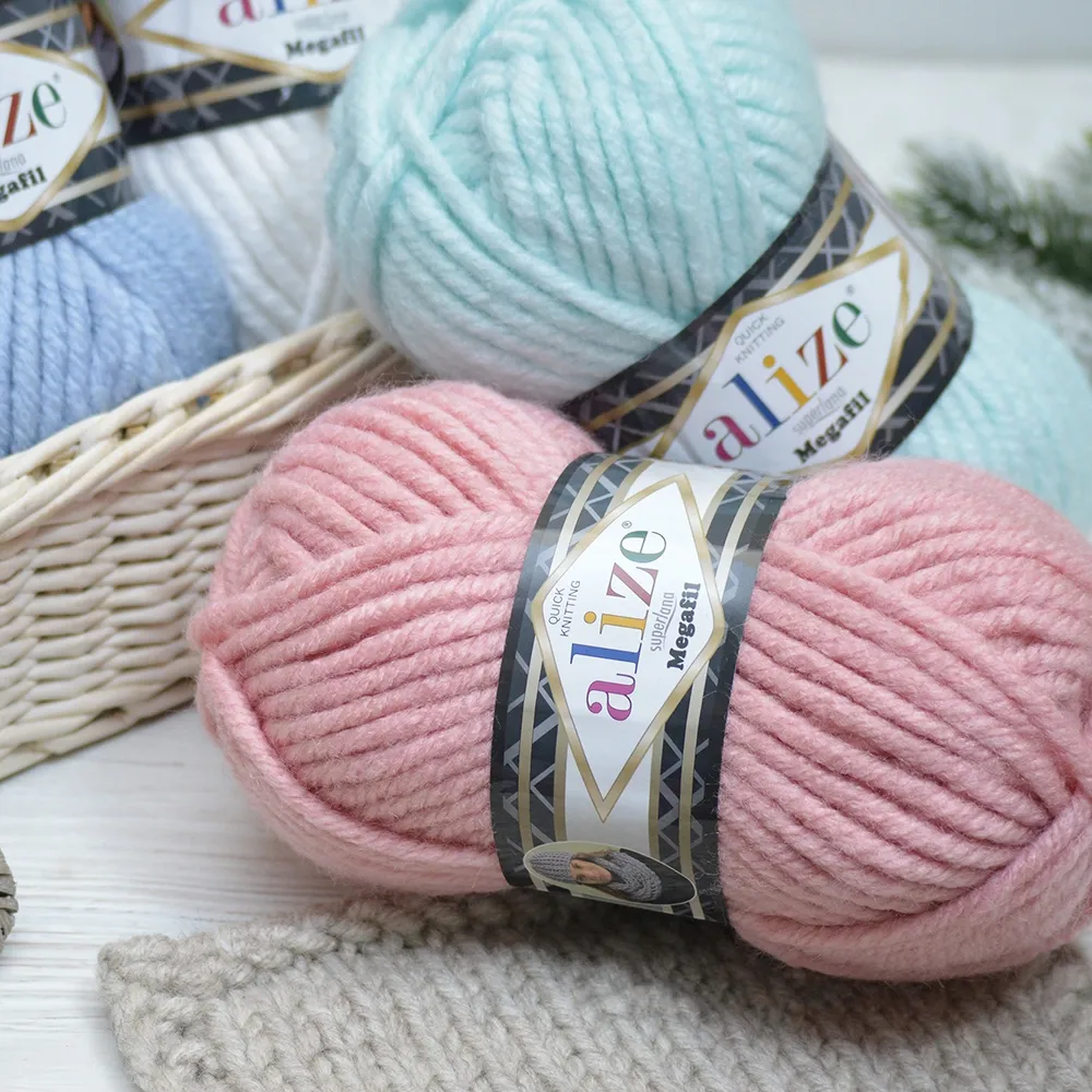 Alize Megafil Super Lana, Сіро-бежевий №207 – купити | Candy Yarn