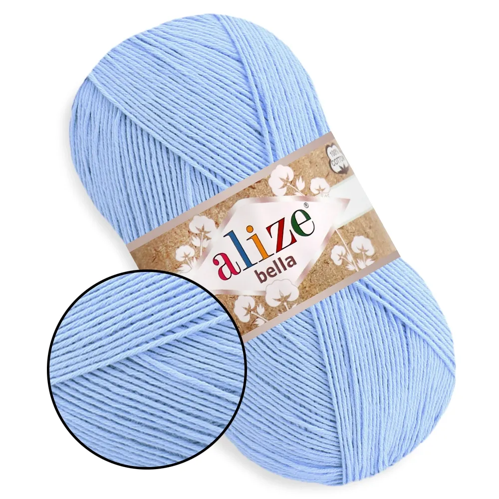 Alize Bella 100, Блакитний №40-бавовняна пряжа для в'язання – купити | Candy Yarn