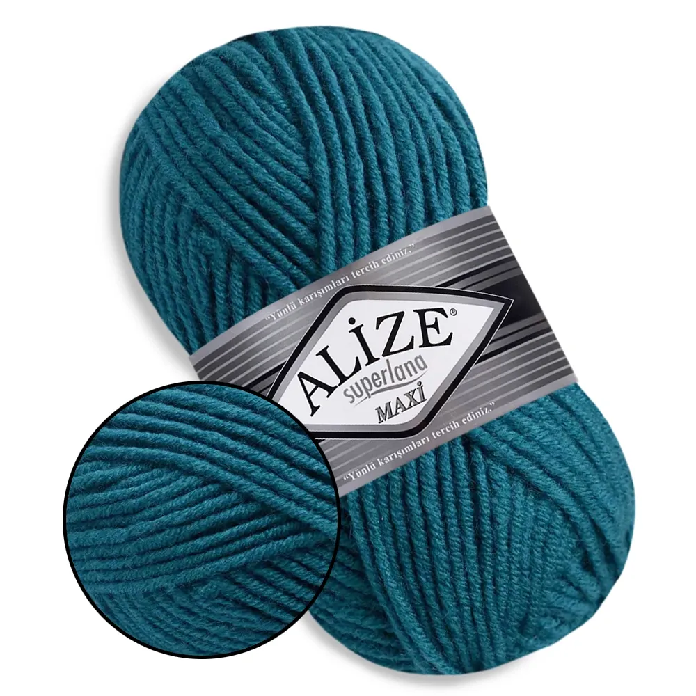 Alize Super Lana Maxi, Петроль №212 – купить | Candy Yarn