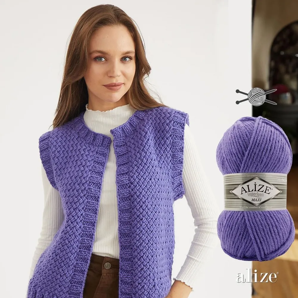 Alize Super Lana Maxi, Стальной №283 – купить | Candy Yarn
