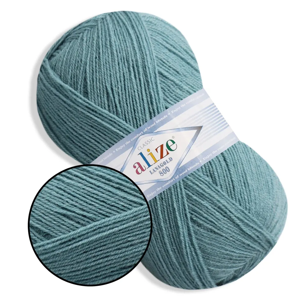 Alize LanaGold 800, Лазурний №386 – купити | Candy Yarn