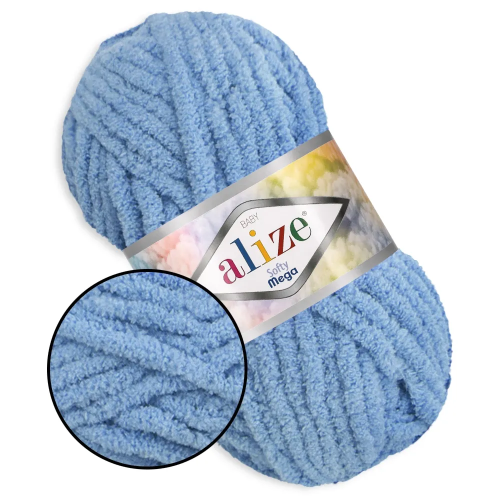 Alize Softy Mega, Голубой №40 – купить | Candy Yarn