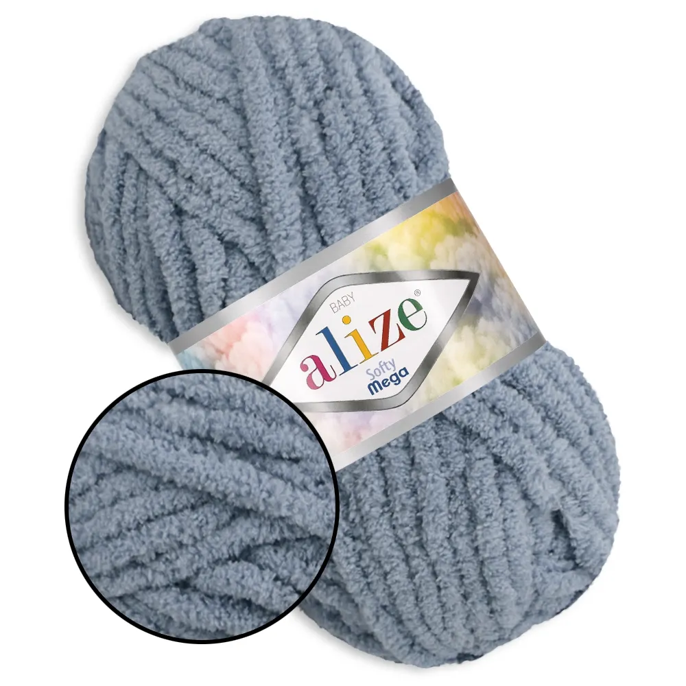 Alize Softy Mega, Серый №428 – купить | Candy Yarn