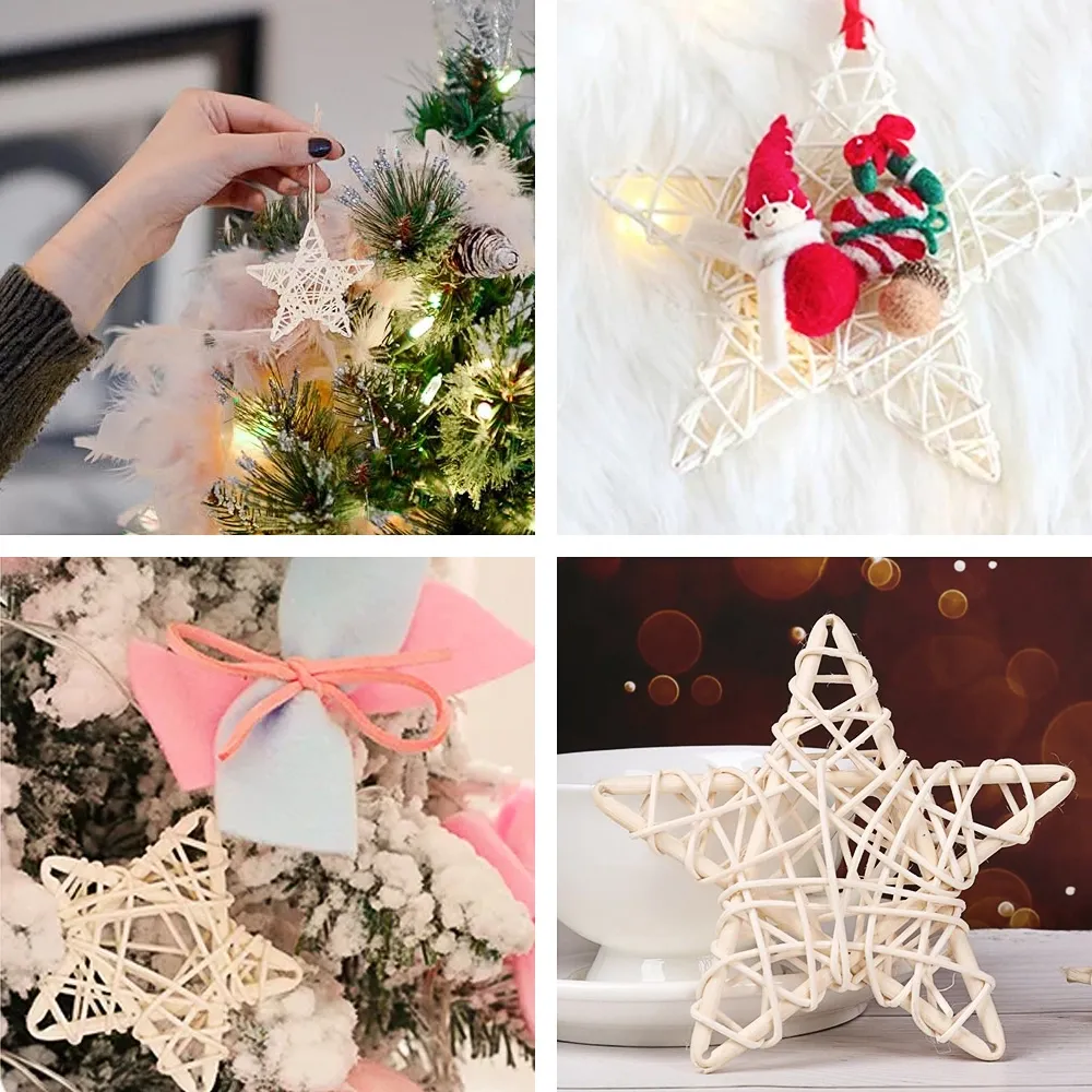 Основа для макрамі та ловця снів «Зірка» 30 см, ротанг – купити | Candy Yarn