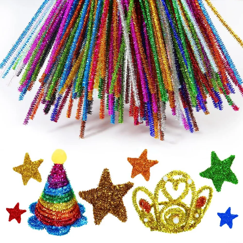 Синельная проволока, 30 см, блестящая белая – купить | Candy Yarn