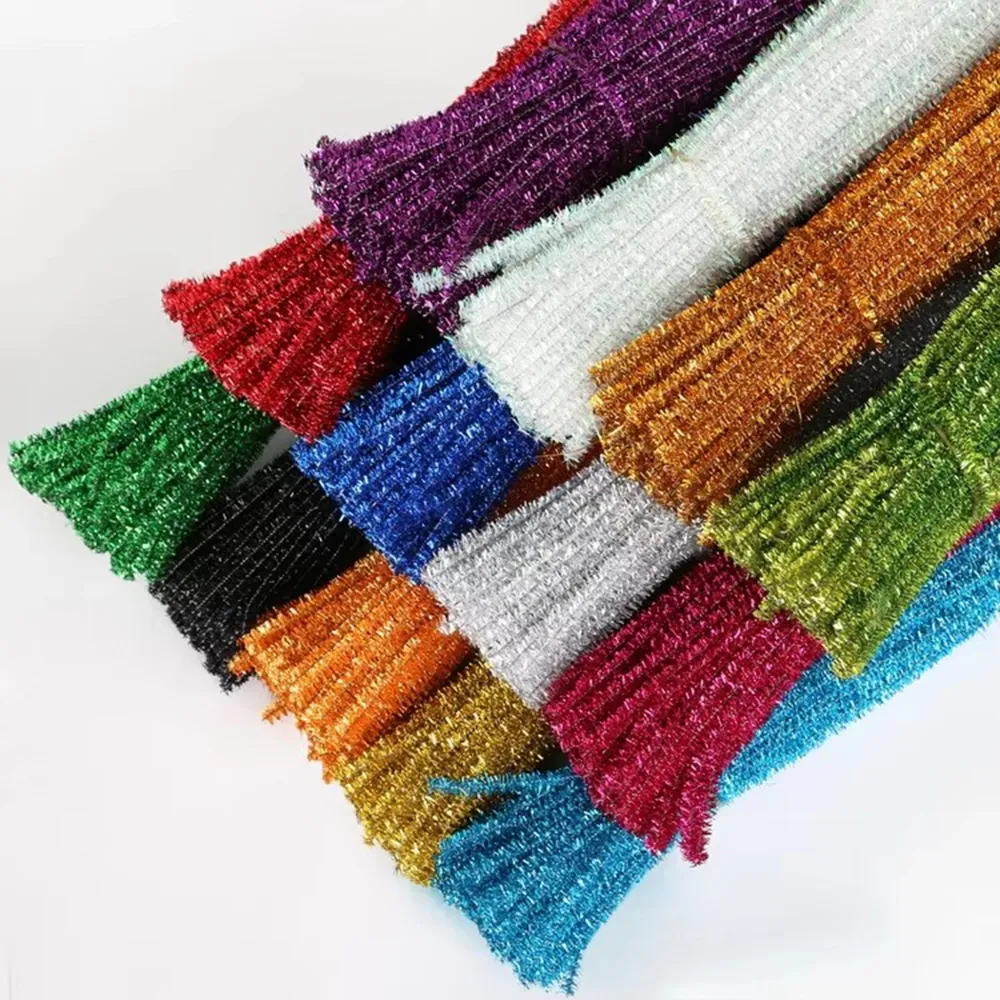 Синельная проволока, 30 см, блестящая белая – купить | Candy Yarn