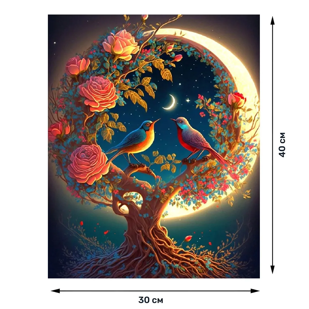 Алмазная мозайка без подрамника 30*40 
