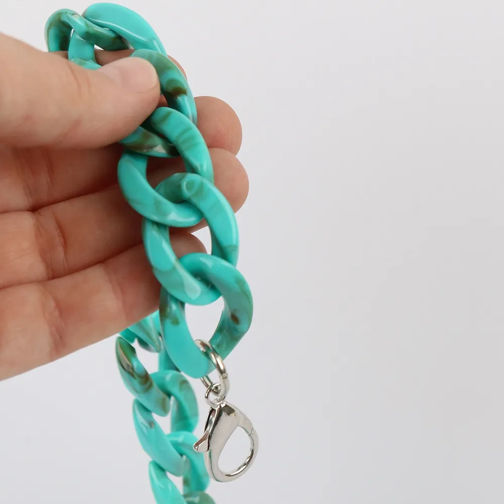 Ручка для сумки, ланцюжок, 60 см, бірюза, акрил – купити | Candy Yarn