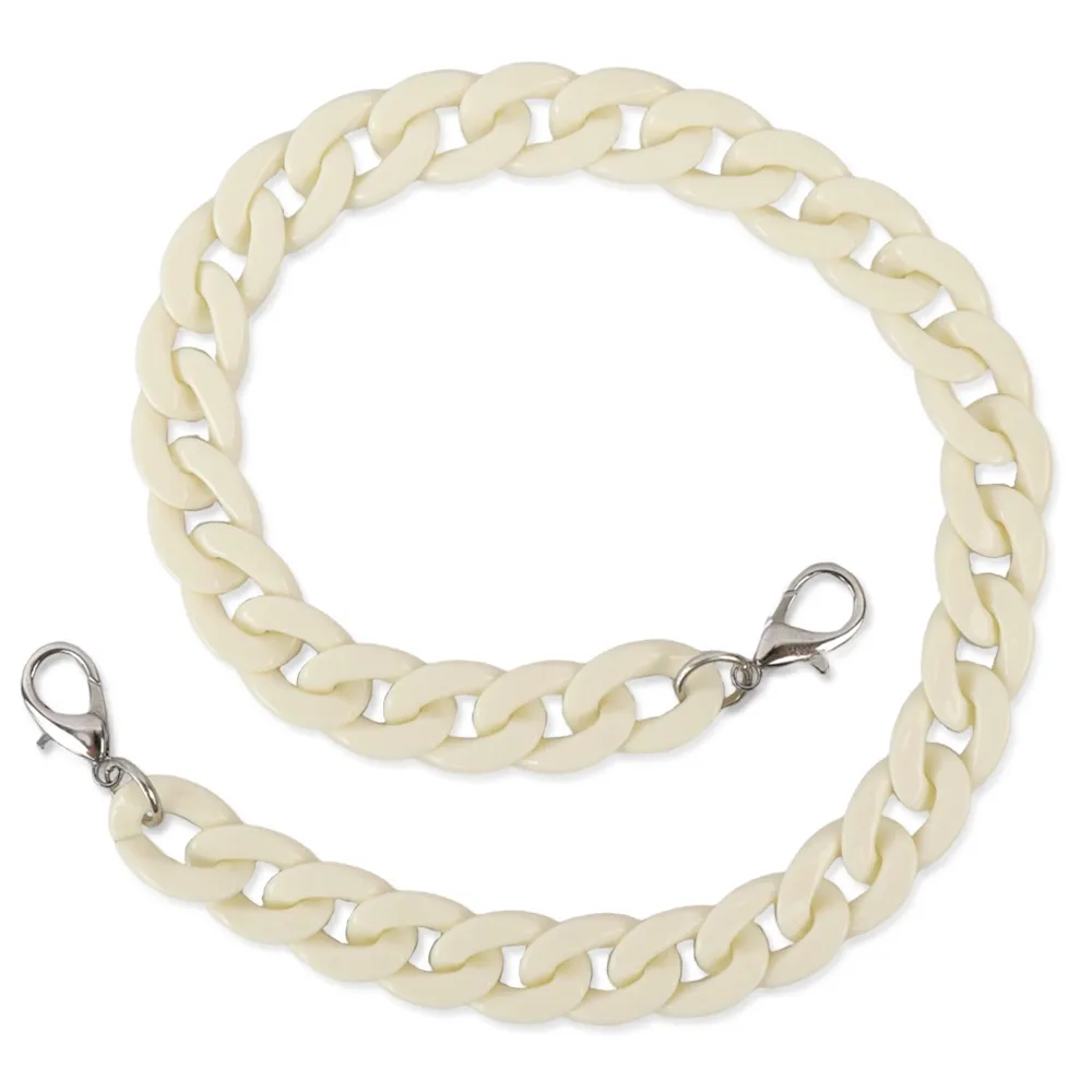 Ручка для сумки, ланцюжок, 60 см, молочна, акрил – купити | Candy Yarn