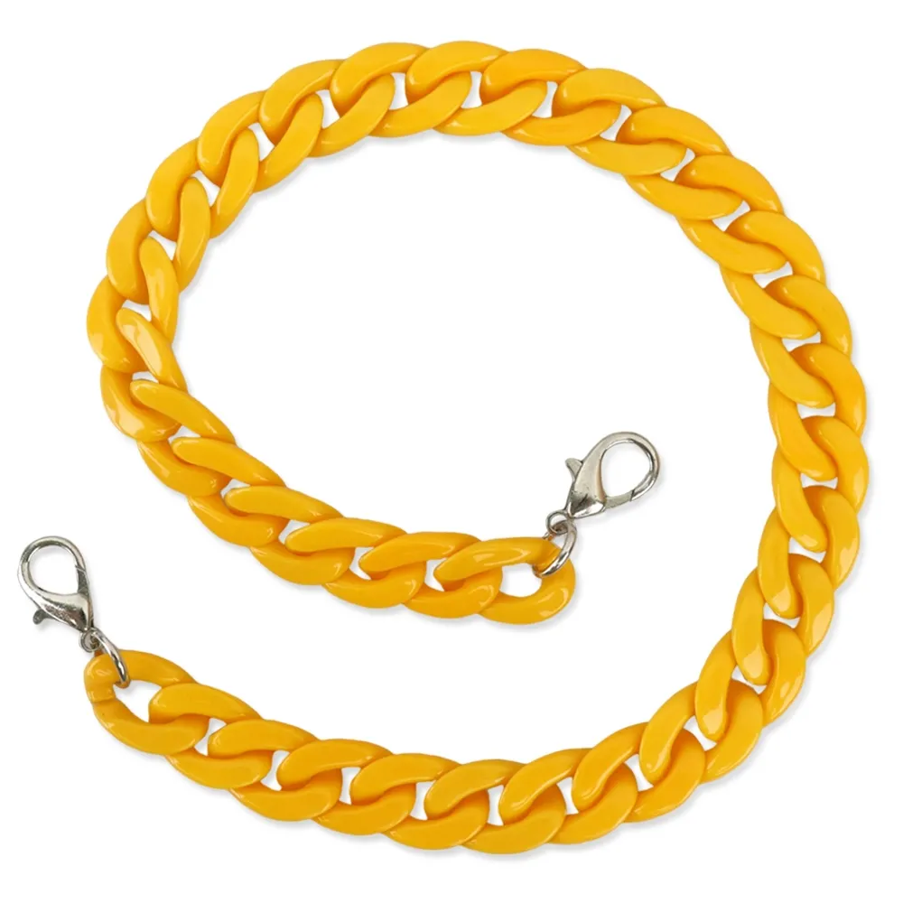 Ручка для сумки, ланцюжок, 60 см, жовта, акрил – купити | Candy Yarn