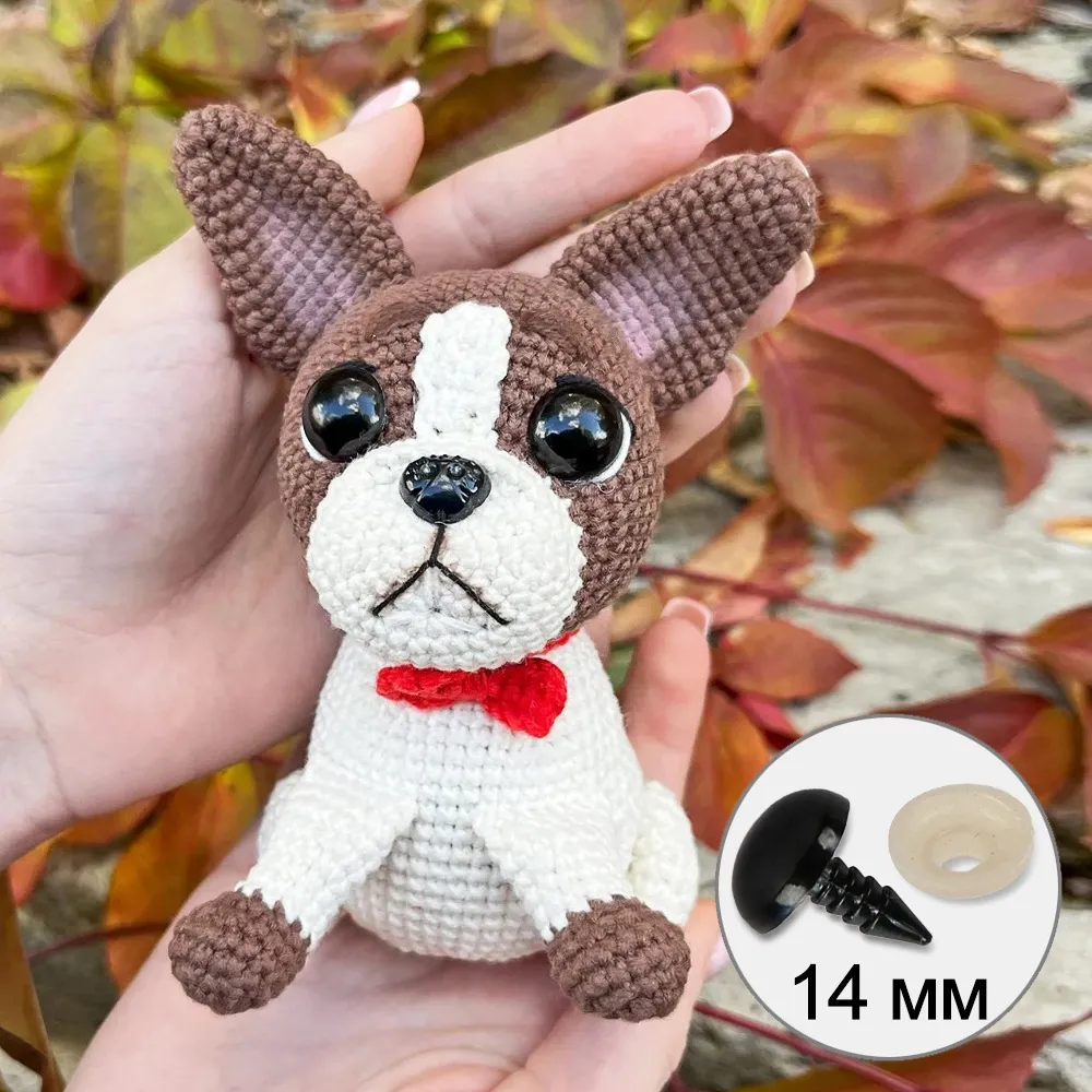 Набір очей чорних для створення іграшок (8 пар) – купити | Candy Yarn