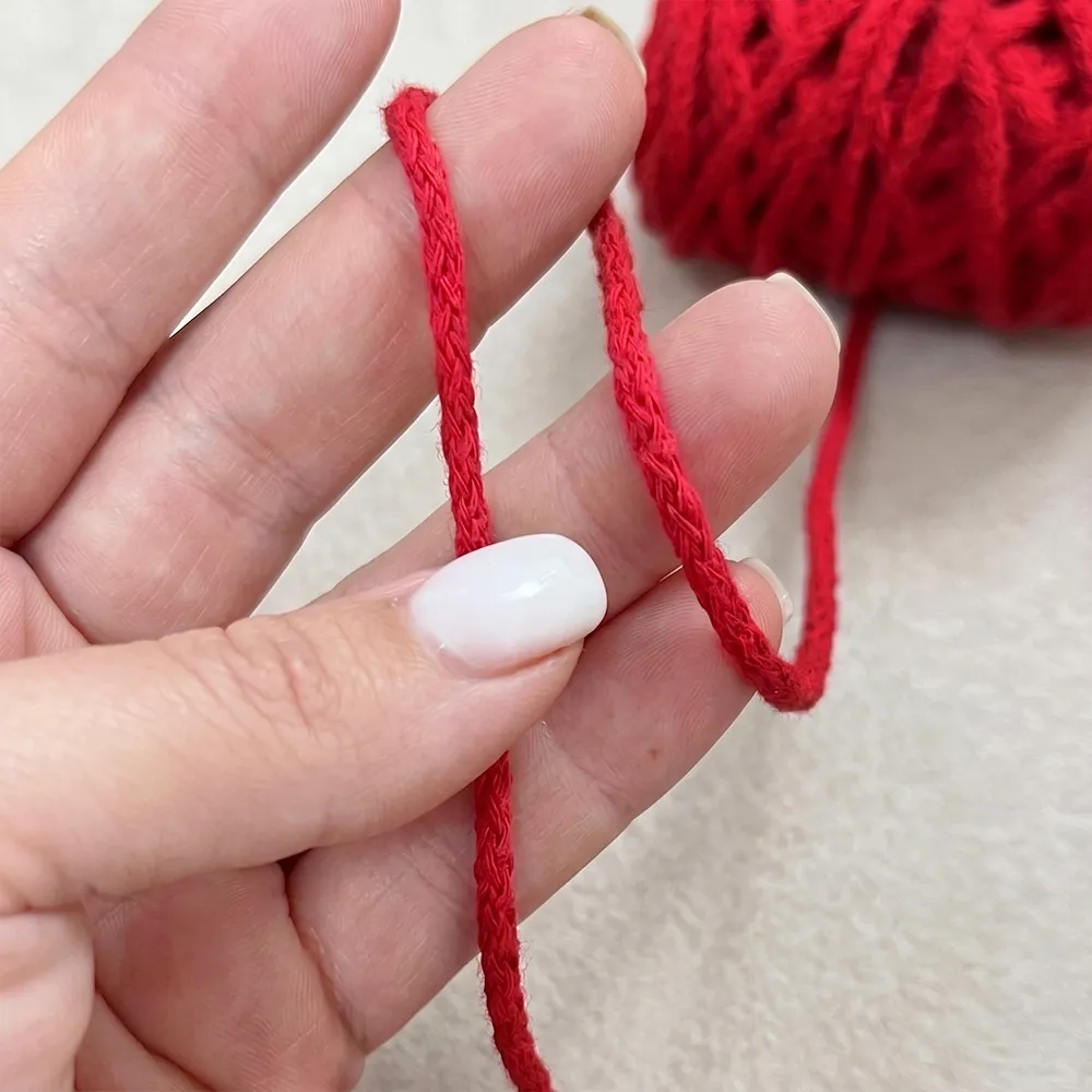 Шнур бавовняний для макраме 3мм, Червоний №33, Candy-yarn – купити | Candy Yarn