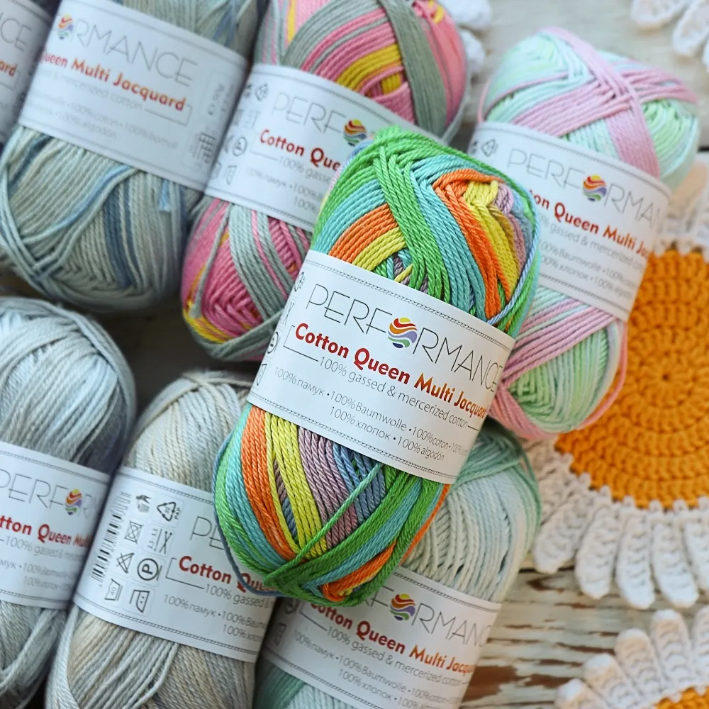 Performance Cotton Queen Multi Jacquard, №10490 – купити | Candy Yarn