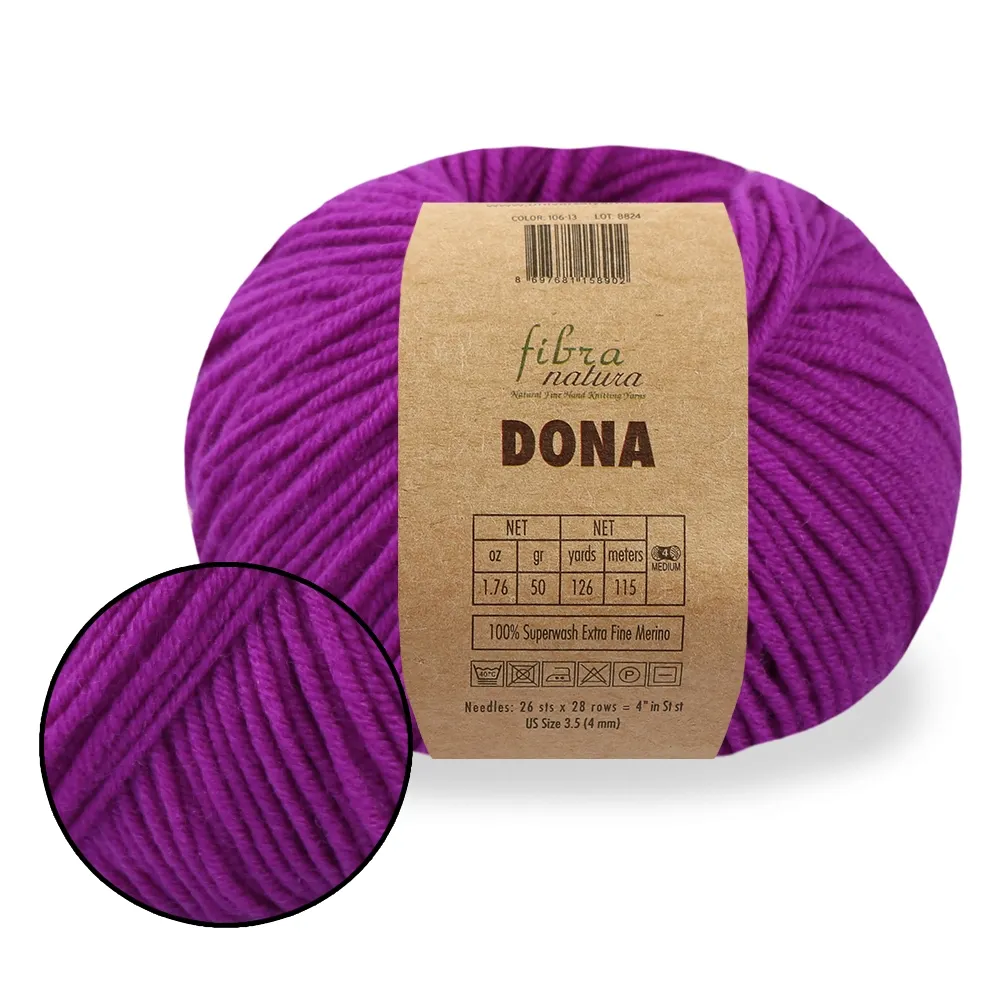 FibraNatura Dona, Фіолет №106-15 – купити | Candy Yarn