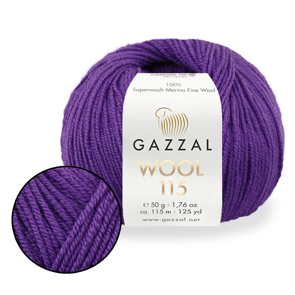 Пряжа Gazzal Wool 175, меринос супервош 50г/175м – купити | Candy Yarn