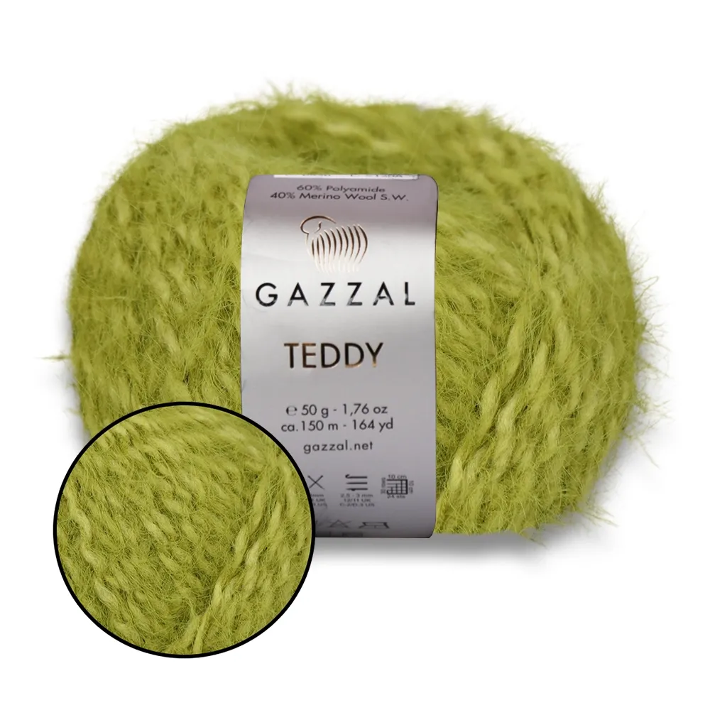 Gazzal Teddy / Газал Тедди, пушистая пряжа 50г/150м – купить | Candy Yarn