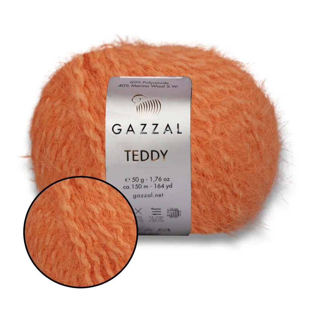 Gazzal Teddy, Лосось №6544 – купить | Candy Yarn