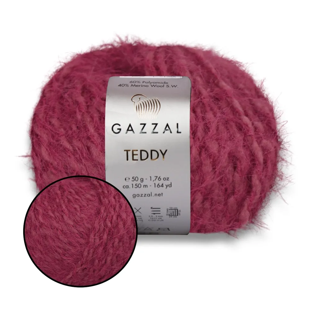 Gazzal Teddy, Марсал №6549 – купити | Candy Yarn