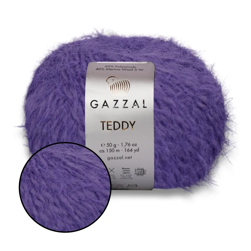 Gazzal Teddy, Лаванда №6550 – купити | Candy Yarn