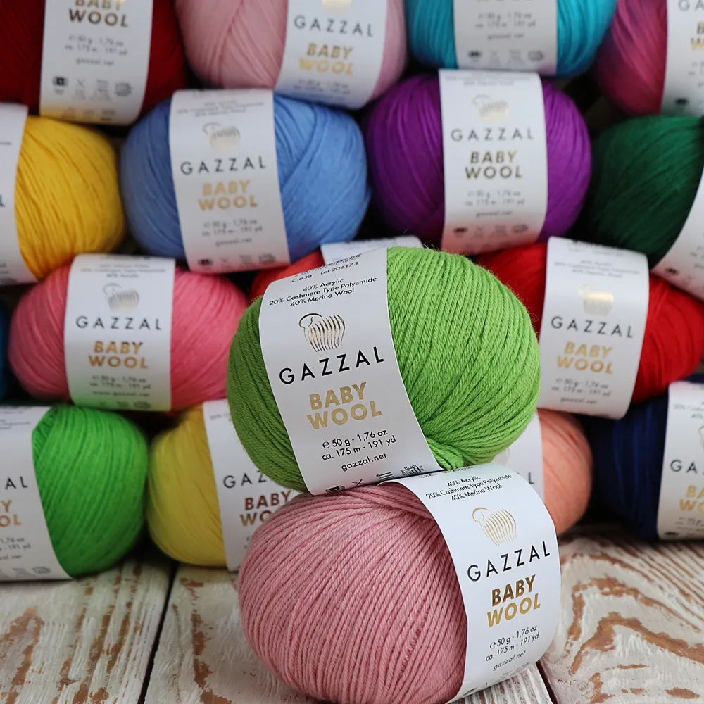 Gazzal Baby Wool, Салат №838 – купити | Candy Yarn