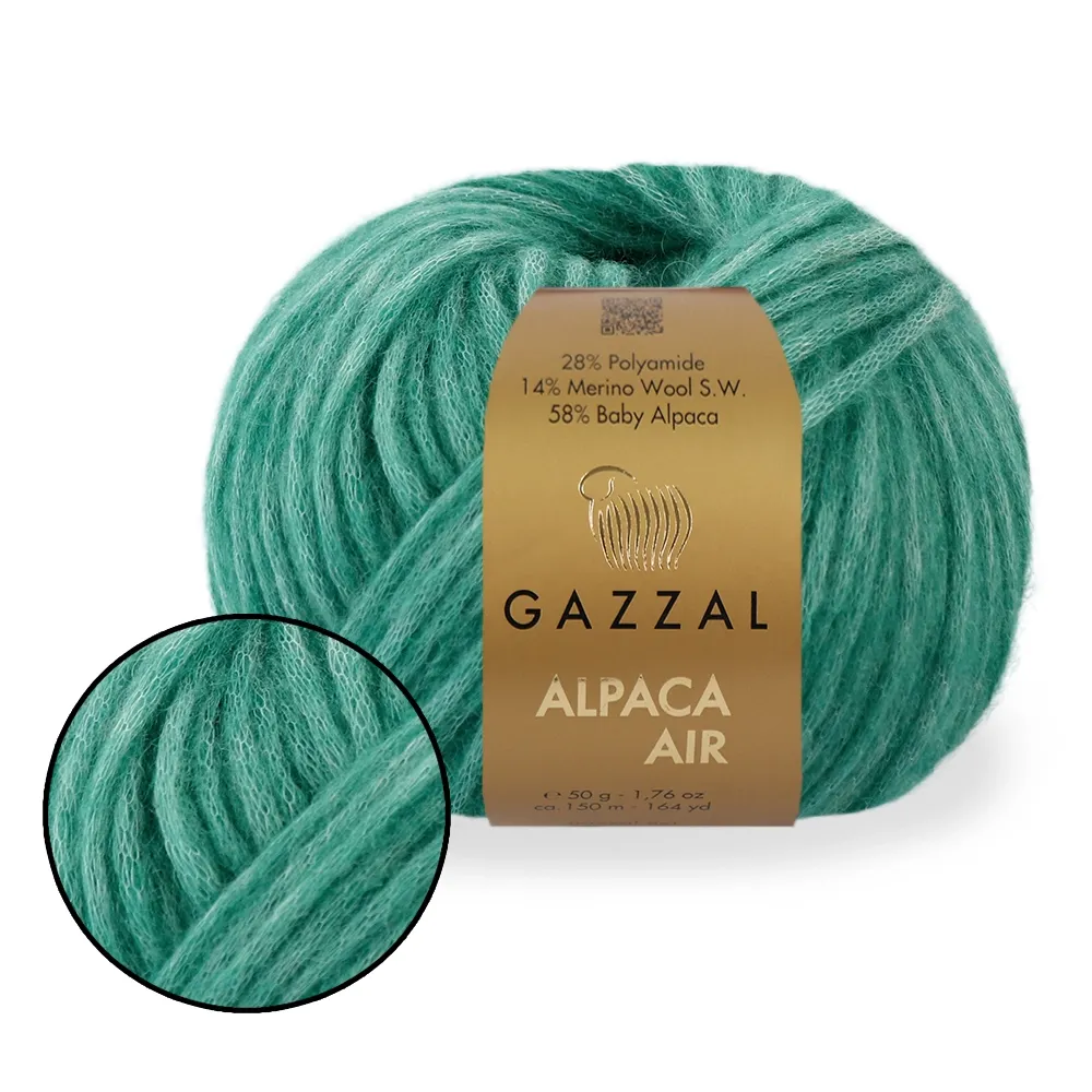 Gazzal Alpaca Air, Морська хвиля №107 – купити | Candy Yarn