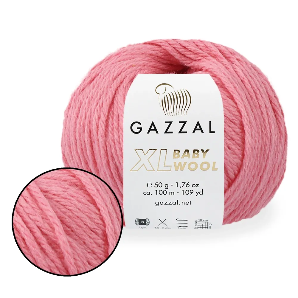 Gazzal XL Baby Wool, Персик №828 – купить | Candy Yarn