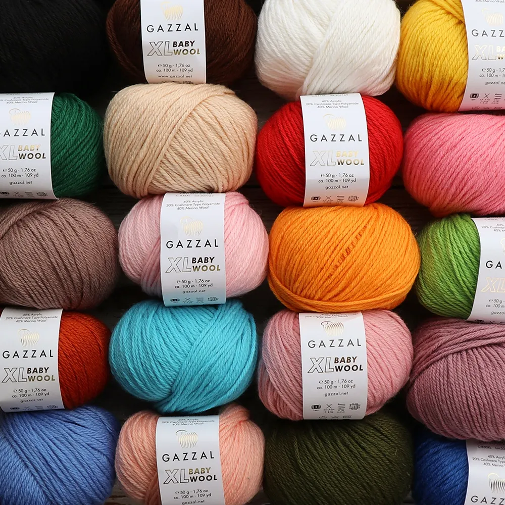 Gazzal XL Baby Wool, Гірчиця №842 – купити | Candy Yarn