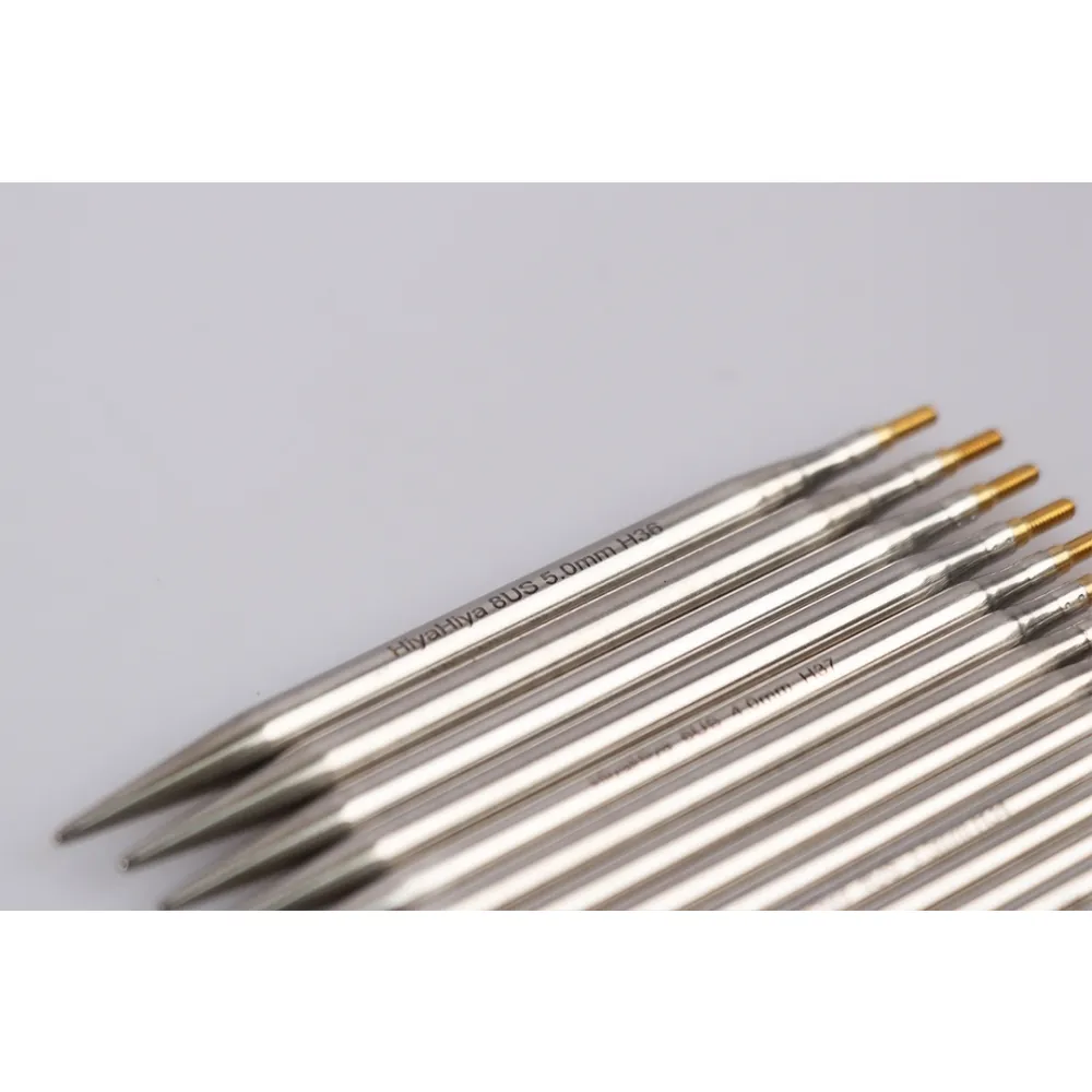 Набір сталевих з'ємних спиць 10 см Steel Standart Interchangle Set (Small), Hiya Hiya – купити | Candy Yarn