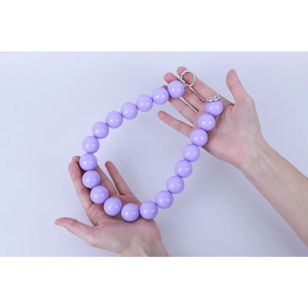 Ручка для сумки, намистини, фіолетова, 50 см, акрил – купити | Candy Yarn