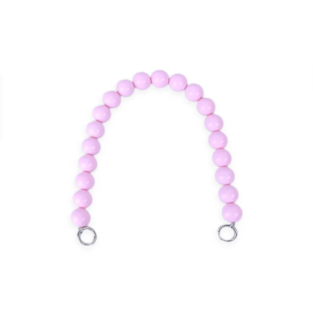 Ручка для сумки, намистини, 50см, рожева, акрил 21-76 – купити | Candy Yarn