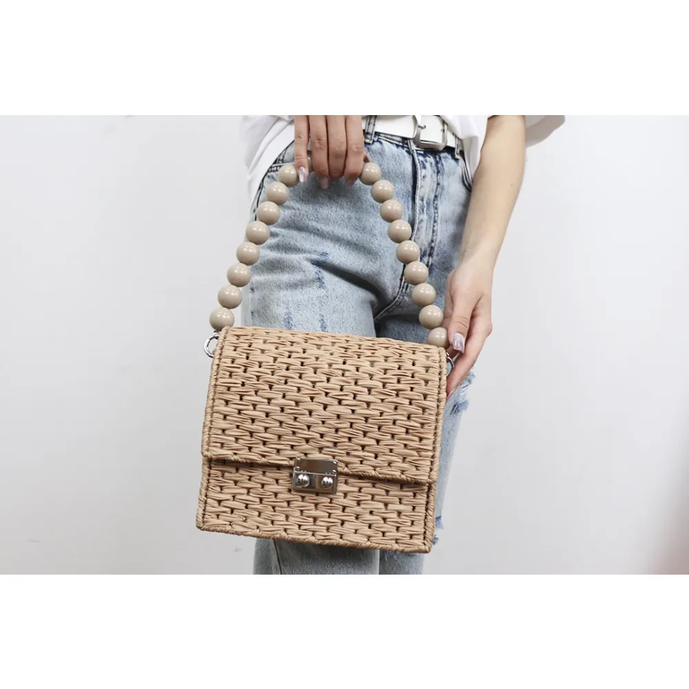 Ручка для сумки, намистини, 50см, рожева, акрил 21-76 – купити | Candy Yarn