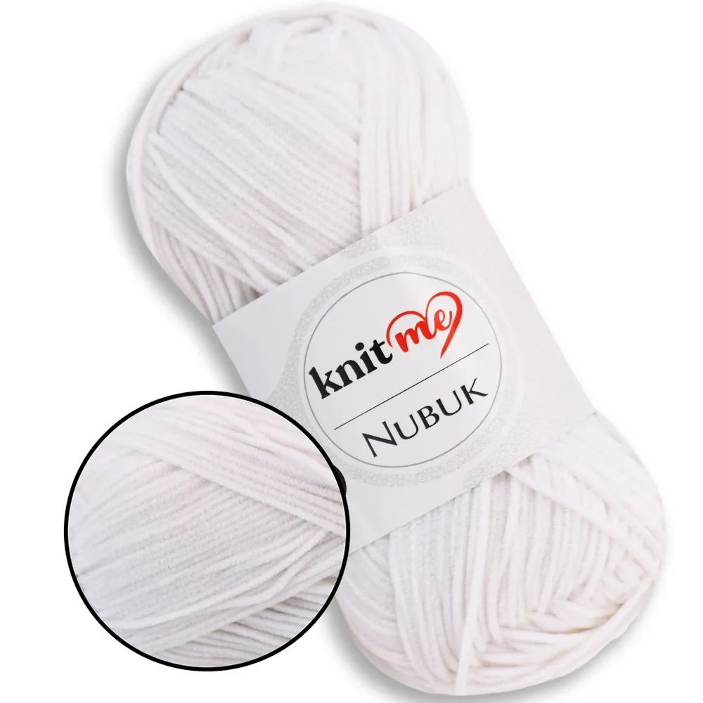 Knit Me Nubuk, Білий №100 – купити | Candy Yarn