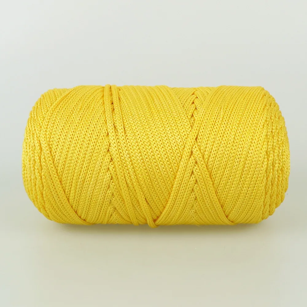 Шнур поліпропіленовий 4мм, Knit Me Macrame XL, Жовтий №1607 – купити | Candy Yarn