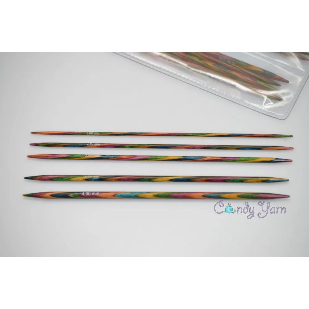 Набор деревянных носочных спиц 15 cm Symfonie Wood, KnitPro – купить | Candy Yarn