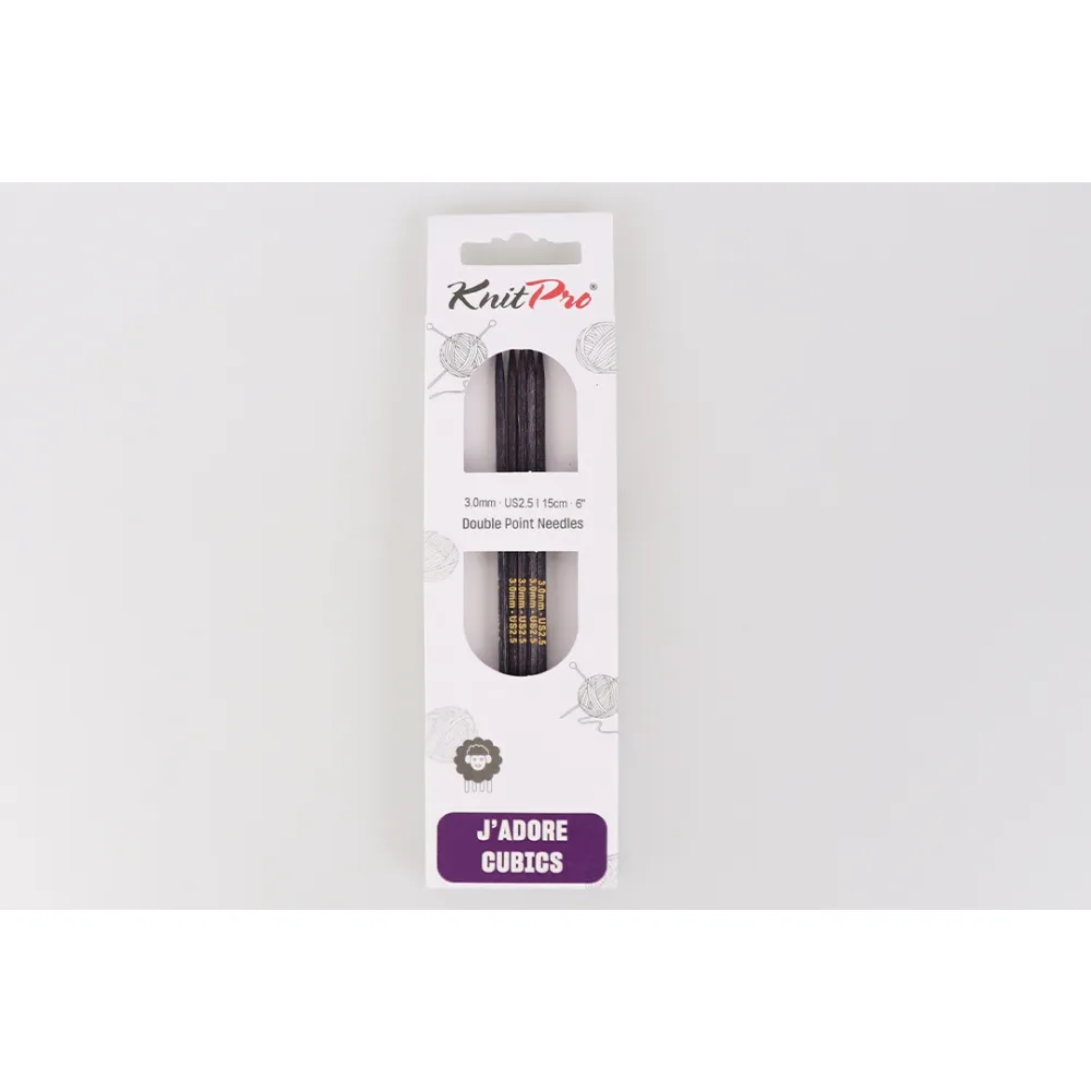 Спиці шкарпеткові 3.00mm-15cm J'adore Cubics, KnitPro – купити | Candy Yarn
