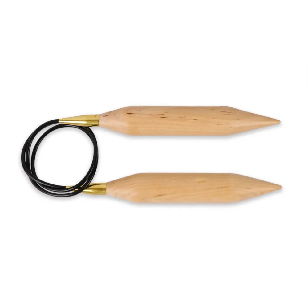 Спицы круговые 30.00mm-120cm Jumbo Basix Birch Wood, KnitPro – купить | Candy Yarn