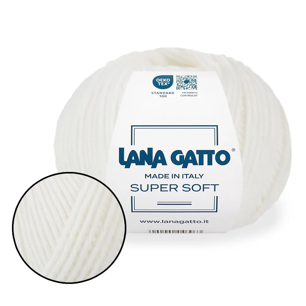 Lana Gatto Super Soft, Белый №10001 – купить | Candy Yarn