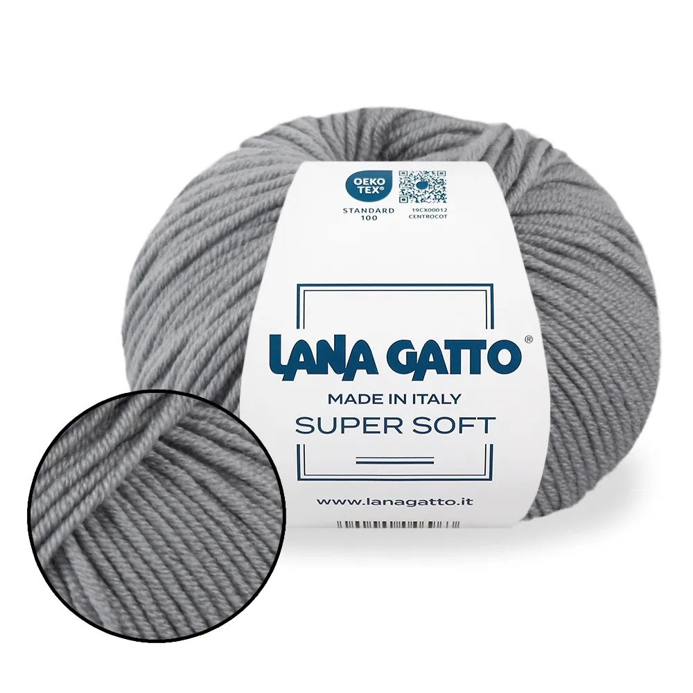 Lana Gatto Super Soft, Серый №14126 – купить | Candy Yarn