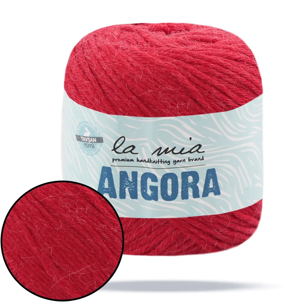 La Mia Angora, Красный №4 – купить | Candy Yarn